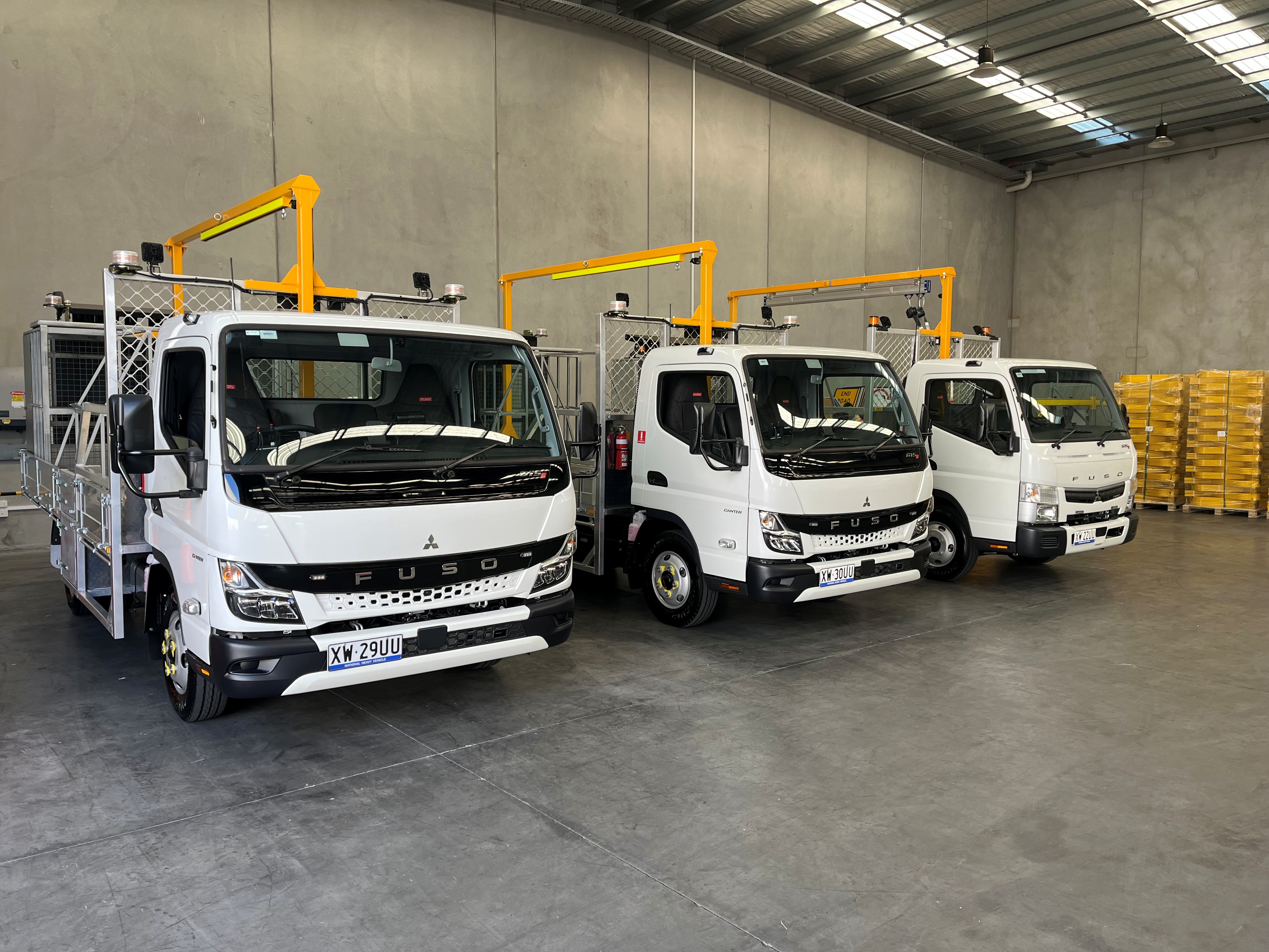 Aaron, Wayne and the Team at KPI Traffic Control who just took delivery of these 3 purpose built Traffic Control Trucks